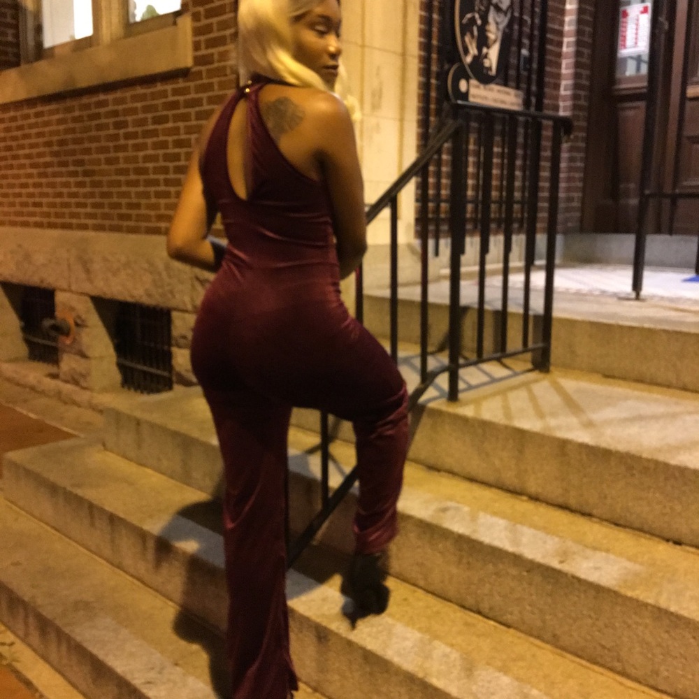 Burgundy FashionNova Jumpsuit